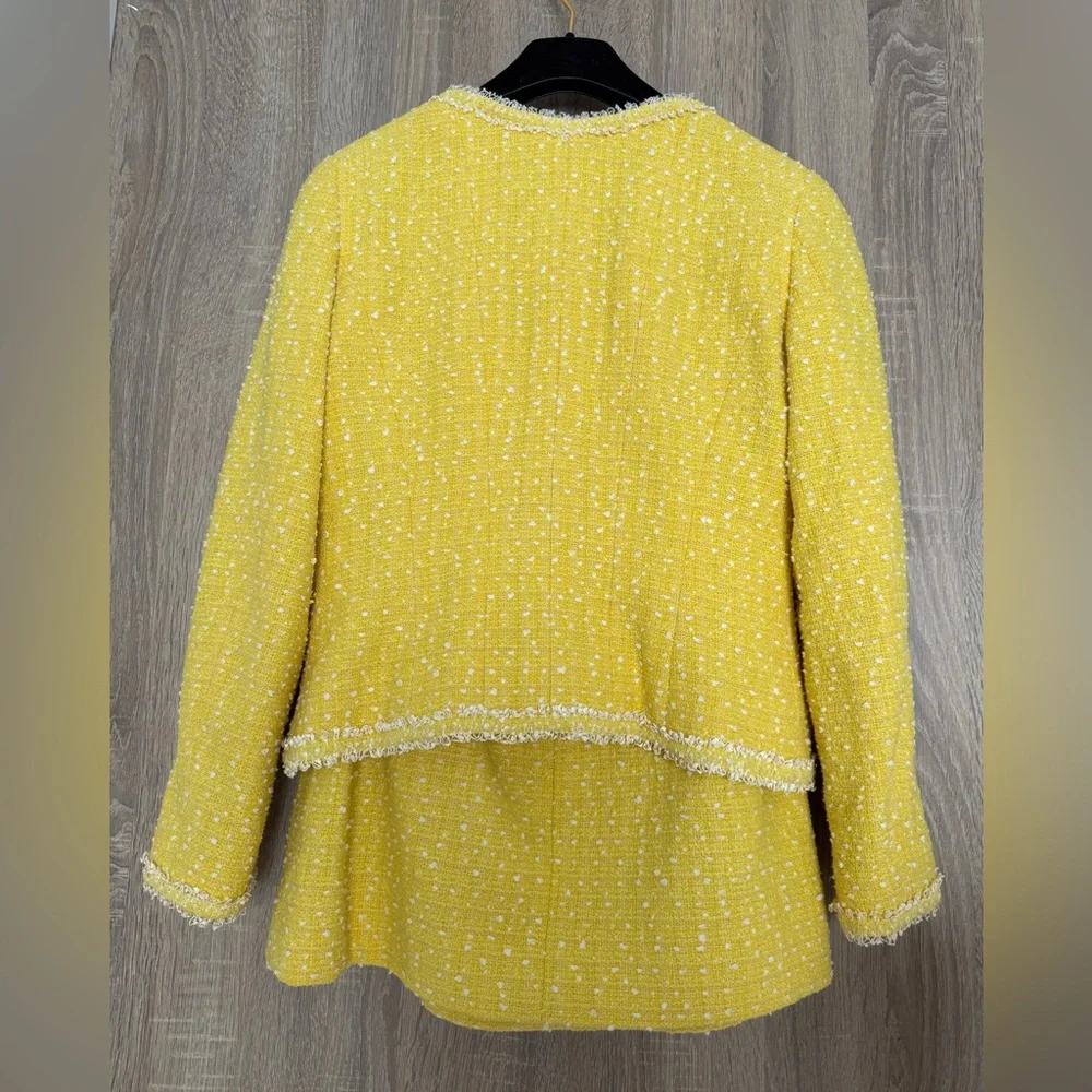 CHANEL 97P Yellow Bouclé Skirt Suit - Same Collection Worn by Princess Dian